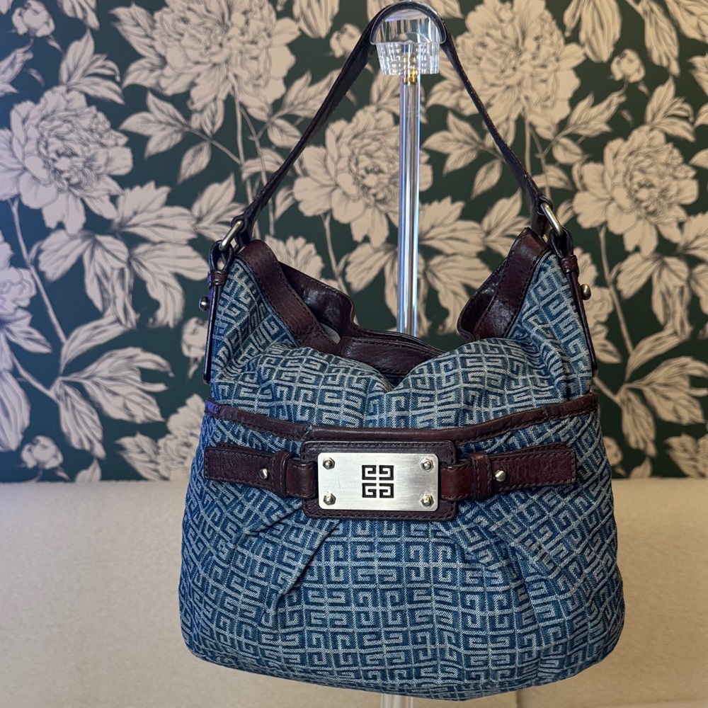Givenchy Authentic Denim and Brown Shoulder Bag RARE